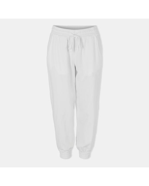 Bella Dahl White Easy Closed Hem Jersey Joggers