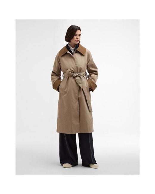 Barbour Natural Reagan Showerproof Trench Coat