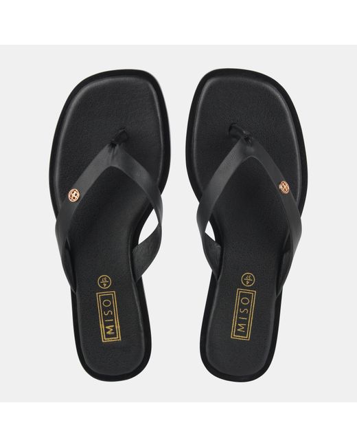 Miso Blue Toepost Flat Sandals