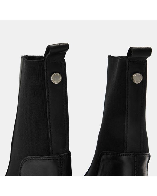 Steve Madden Black Churro Chelsea Boots With Block Heel