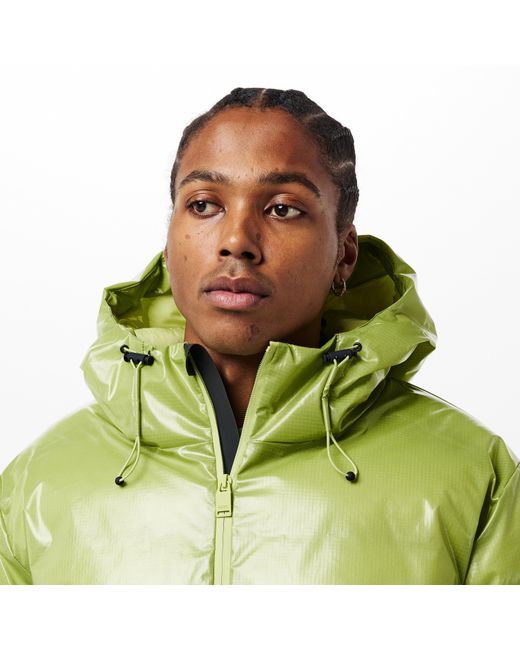 Rains Green Sibu Vision Waterproof Insulated Rain Anorak for men
