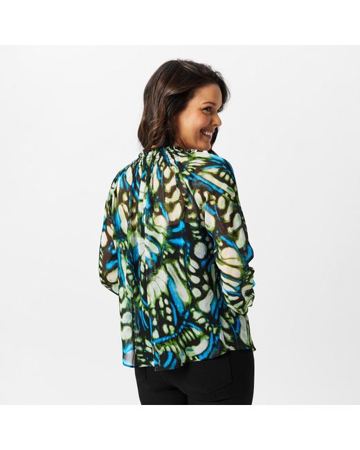 Biba Green Sheered Top