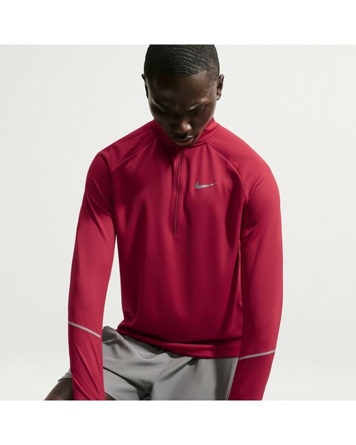 Nike Red Long Sleeve Performance Running Top for men