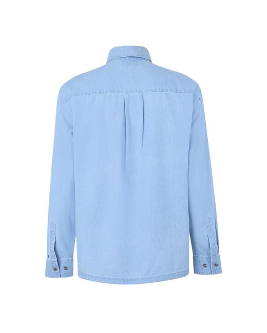 Jack Wills Blue Chambray Long Sleeve Denim Shirt for men