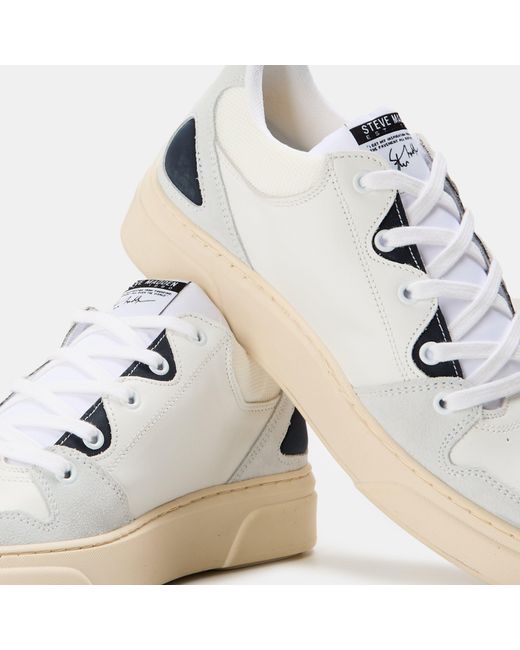 Steve Madden White Kingpin Low-Top Trainers for men