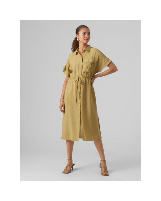 Vero Moda Metallic Iris Shirt Dress
