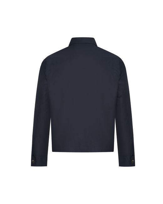 Gieves & Hawkes Blue Harrington Jacket for men