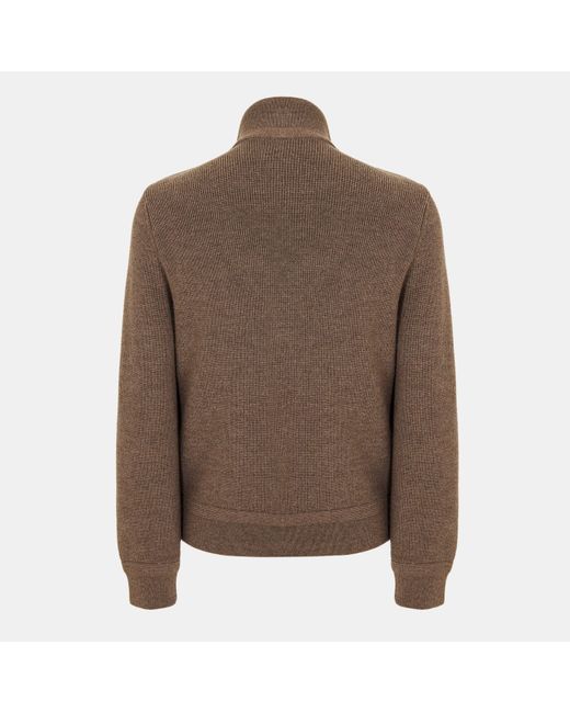 Pal Zileri Brown Leather Jacket for men