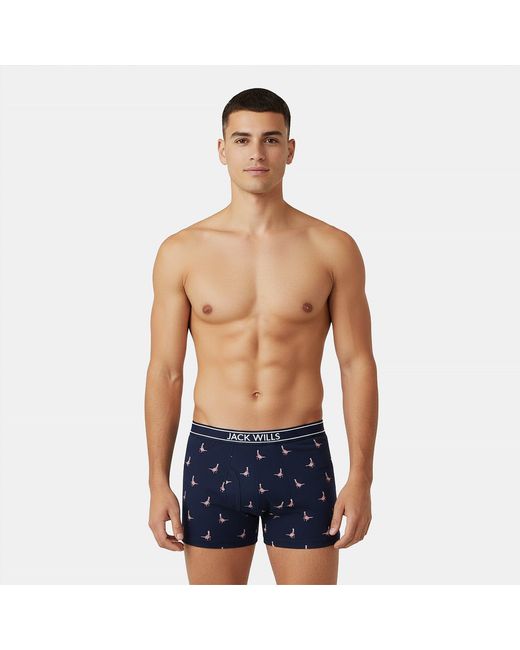 Jack Wills Blue Jw Daundley Boxers 3 Pack for men