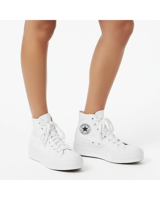 Converse White Day One Pit Canvas High-Top Trainers
