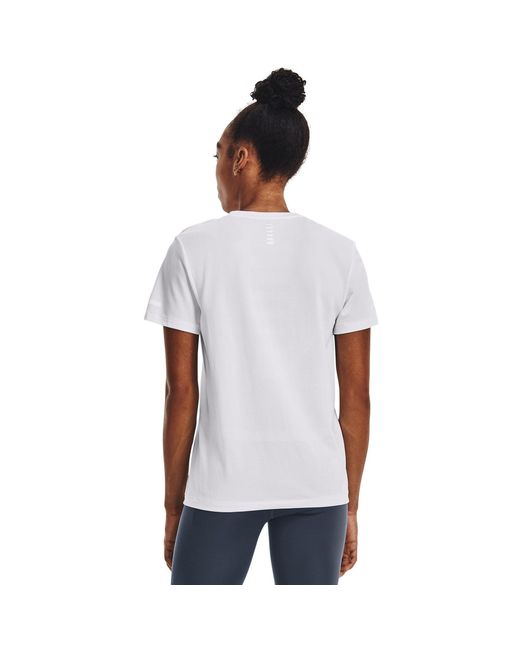 Under Armour White Seamless Stride Short-Sleeve Performance Running Top