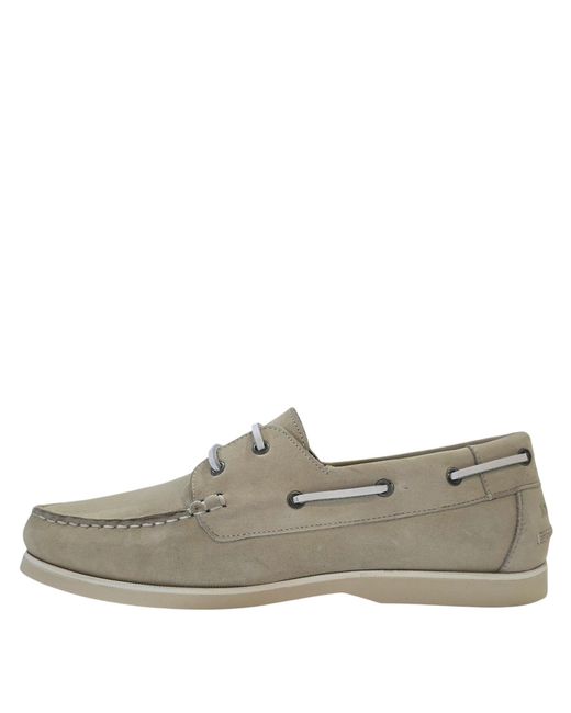 Jack Wills Gray Leather Boat Shoes for men