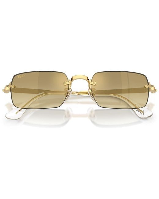 Ray-Ban Metallic Rectangle Sunglasses