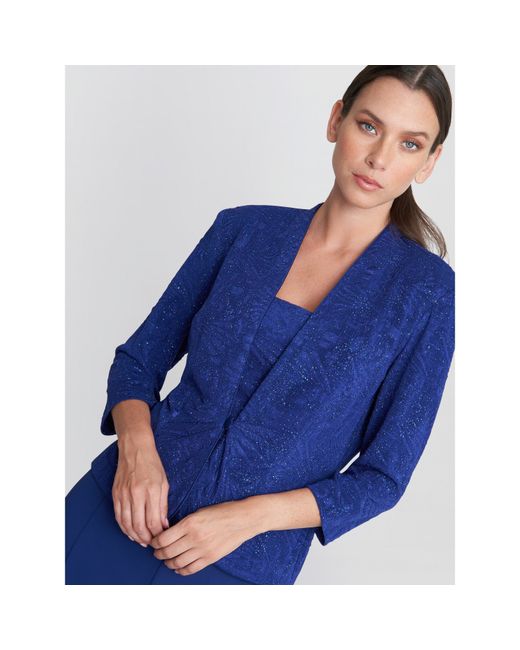 Gina Bacconi Blue Tillie Glitter Tank And Chiffon Skirt
