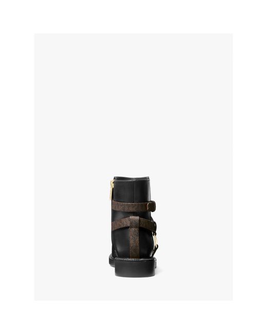 MICHAEL Michael Kors Black Flat Ankle Boots