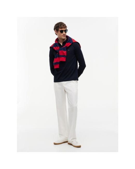 Tommy Hilfiger Blue 1985 Long Sleeve Polo Shirt for men