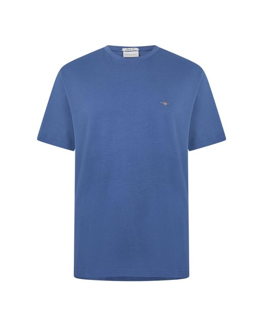 Gant Blue Regular Fit Shield T-Shirt for men