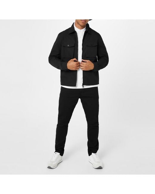 Calvin Klein Black Lifestyle Cotton Long Sleeve Overshirt for men