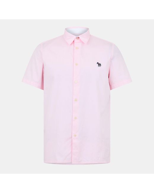 Paul Smith Pink Short-Sleeve Plain Shirt for men