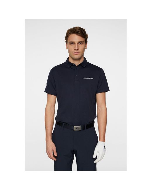 J.Lindeberg Blue Jlg Bridge Short-Sleeve Performance Polo Shirt for men