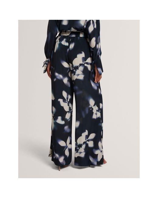 Ted Baker Blue Print Palazzo Trousers