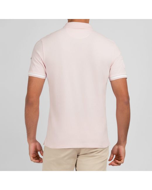Eden Park Pink Plain Short-Sleeved Polo Shirt for men