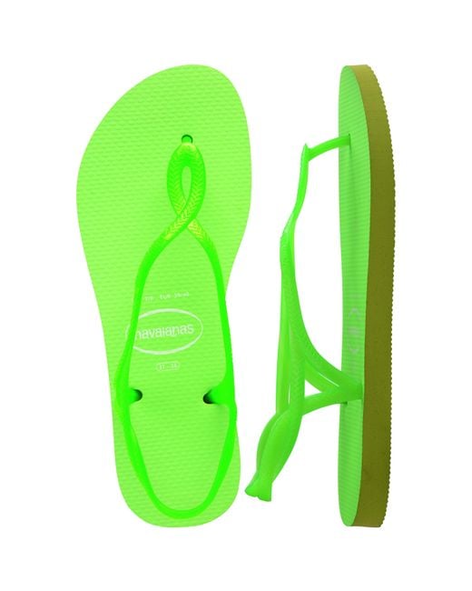 Havaianas Green Neon Flip Flops