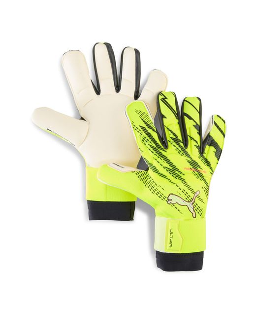 PUMA Yellow Ultra Ultimate Hybrid Adults Goalkeeper Gloves for men
