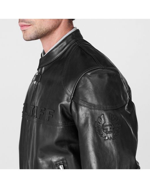 Belstaff Black Leather Jacket for men