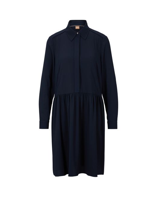 Boss Blue Divenala Wrap Dress