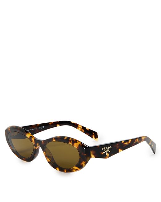 Prada Brown Oval Sunglasses