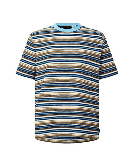 Paul Smith Blue Ps Stripe Tee Sn64 for men
