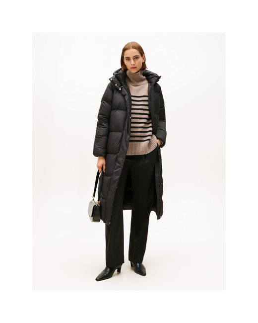 Tommy Hilfiger Black Down Long Puffer Jacket