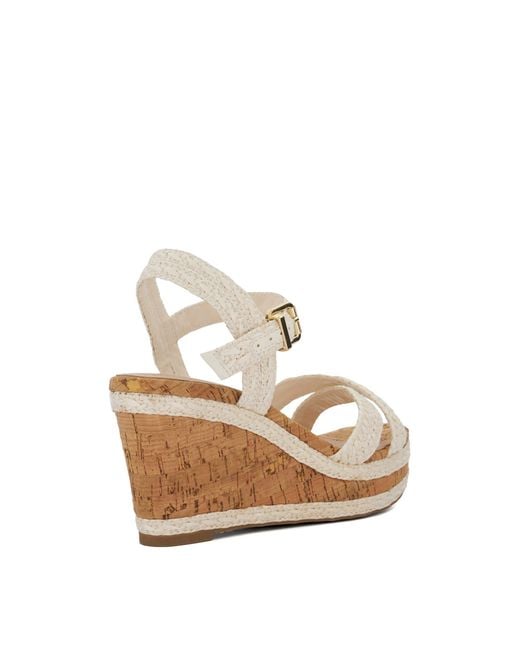 Dune Metallic Kelisa Flatform Sandal