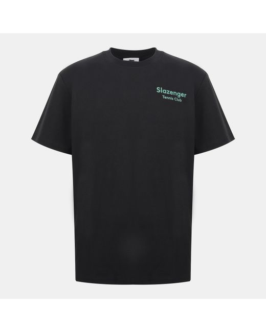 Slazenger 1881 Black Slaz Tennis Club Regular Fit T-Shirt for men