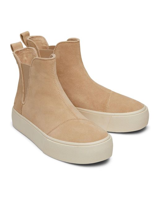 TOMS Natural Fenix Platform Chelsea Boots