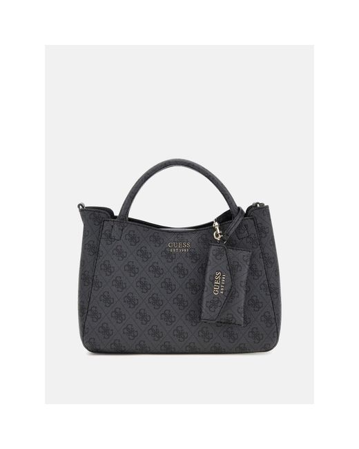 Guess Black Brenton Small Top Handle Bag