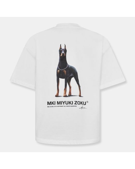 MKI Miyuki-Zoku White Rubi Dobie Oversized Fit Oversized T-Shirt for men