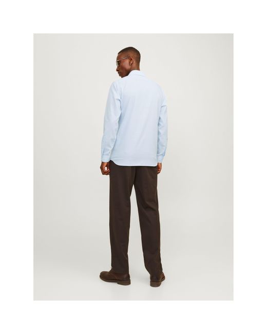 Jack & Jones White Parker Long-Sleeve Patterned Shirt for men
