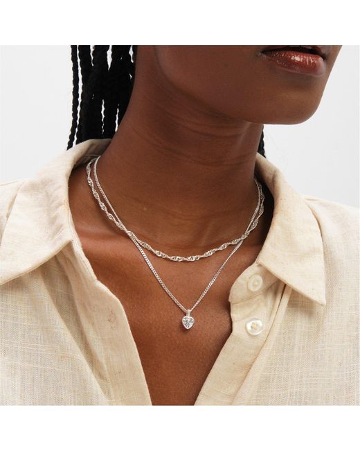 Inicio Metallic Sterling Plated Twist Necklace