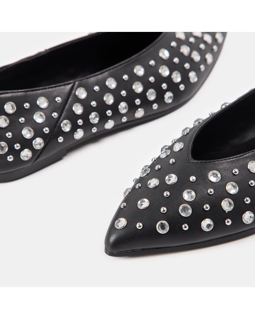 Steve Madden Black Venecia Ballet Pumps