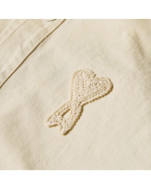 AMI White Ami Dnm Knit Jk Ld61