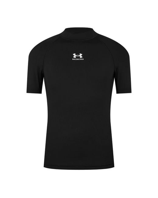 Balenciaga Black X Under Armour Cotton Tee for men