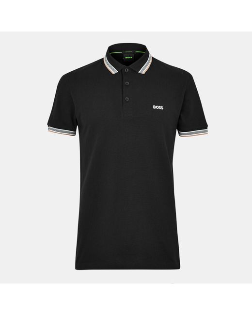 Boss Black Paddy Polo Shirt With Contrast Tipping for men