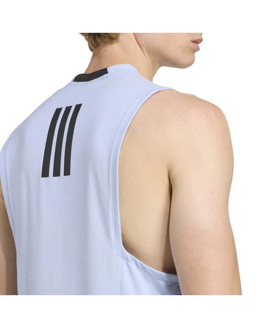 Adidas Blue Training Performance Vest for men