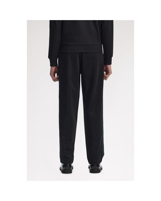 Fred Perry Blue Blackwatch Open Hem Woven Tracksuit Joggers for men
