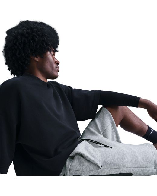 Nike Black Sportswear Tech Fleece Shorts for men