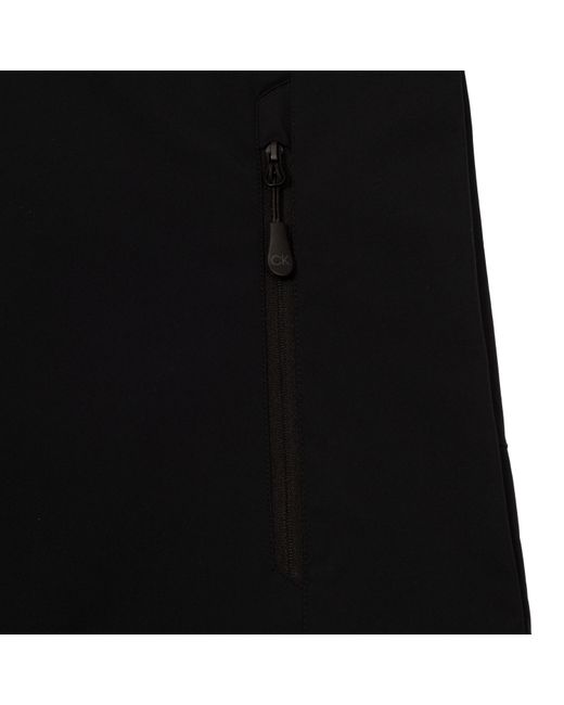 Calvin Klein Black Monogram Weather-Resistant Softshell Jacket for men