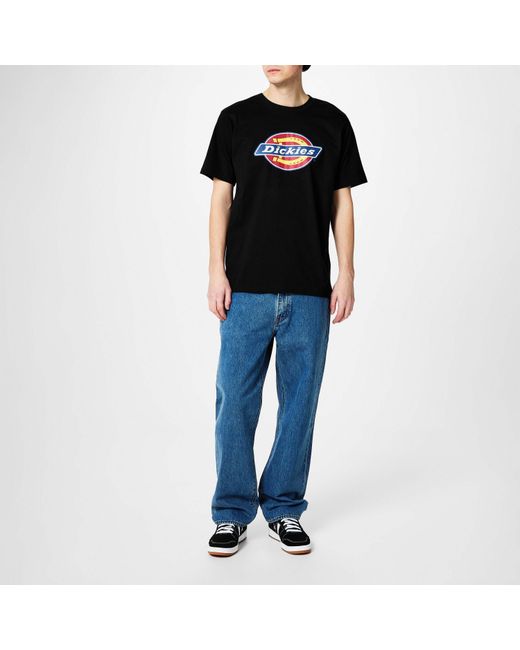 Dickies Black Icon Cotton Short Sleeve T-Shirt for men