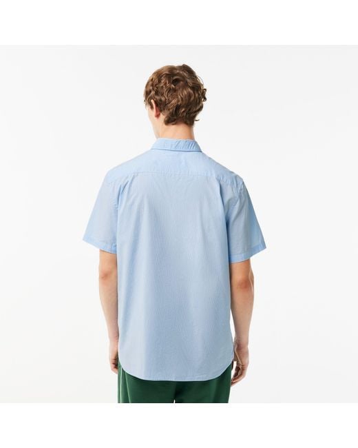Lacoste Blue Short Sleeve Plain Shirt for men